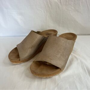 Papillio Women's Metallic Tan Wedges